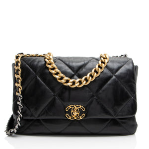 Chanel Lambskin 19 Maxi Flap Shoulder Bag