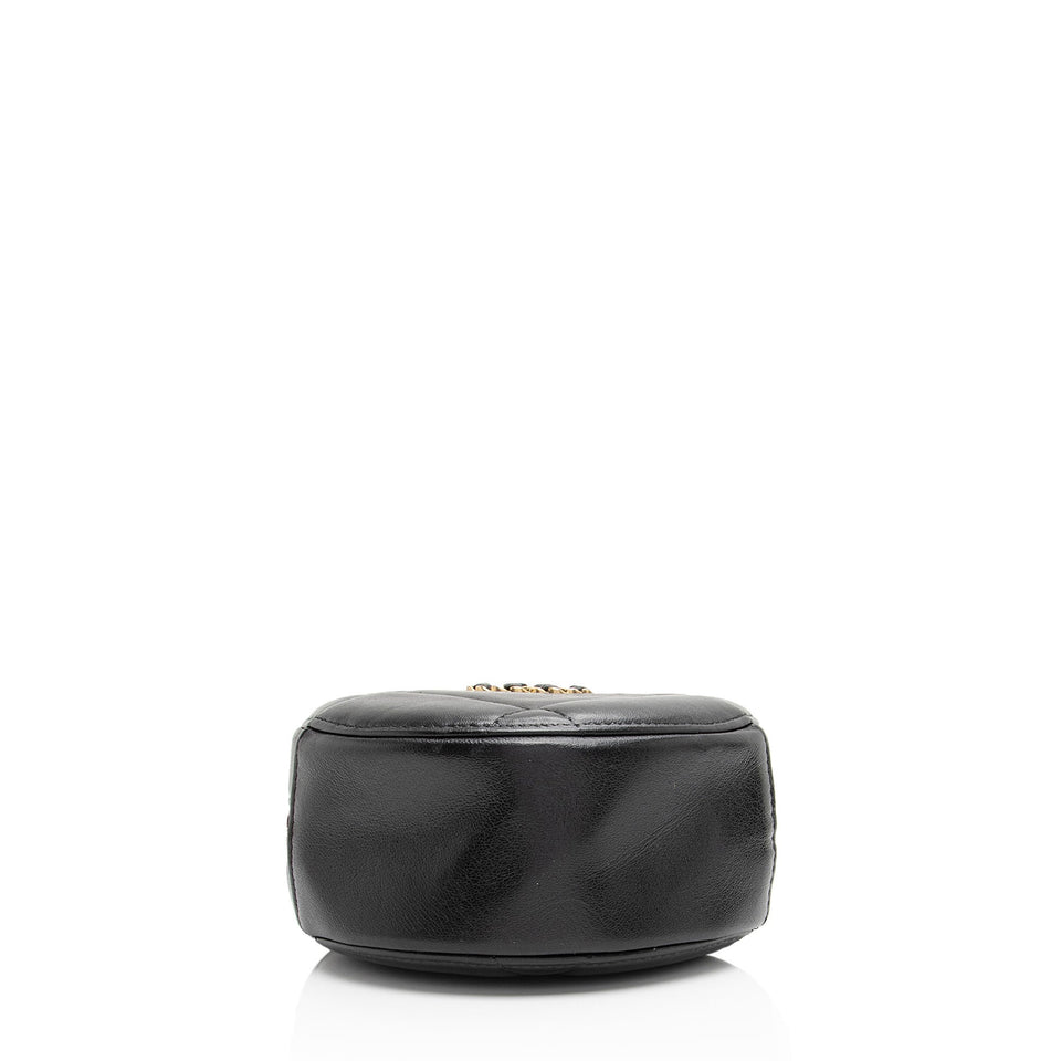 Chanel Lambskin 19 Round Clutch with Chain