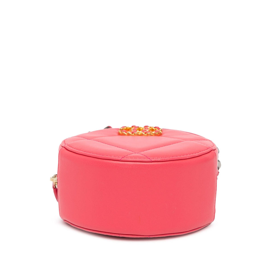 Chanel Lambskin 19 Round Clutch with Chain (SHG-lonjpA)