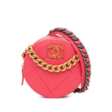 Chanel Lambskin 19 Round Clutch with Chain (SHG-lonjpA)