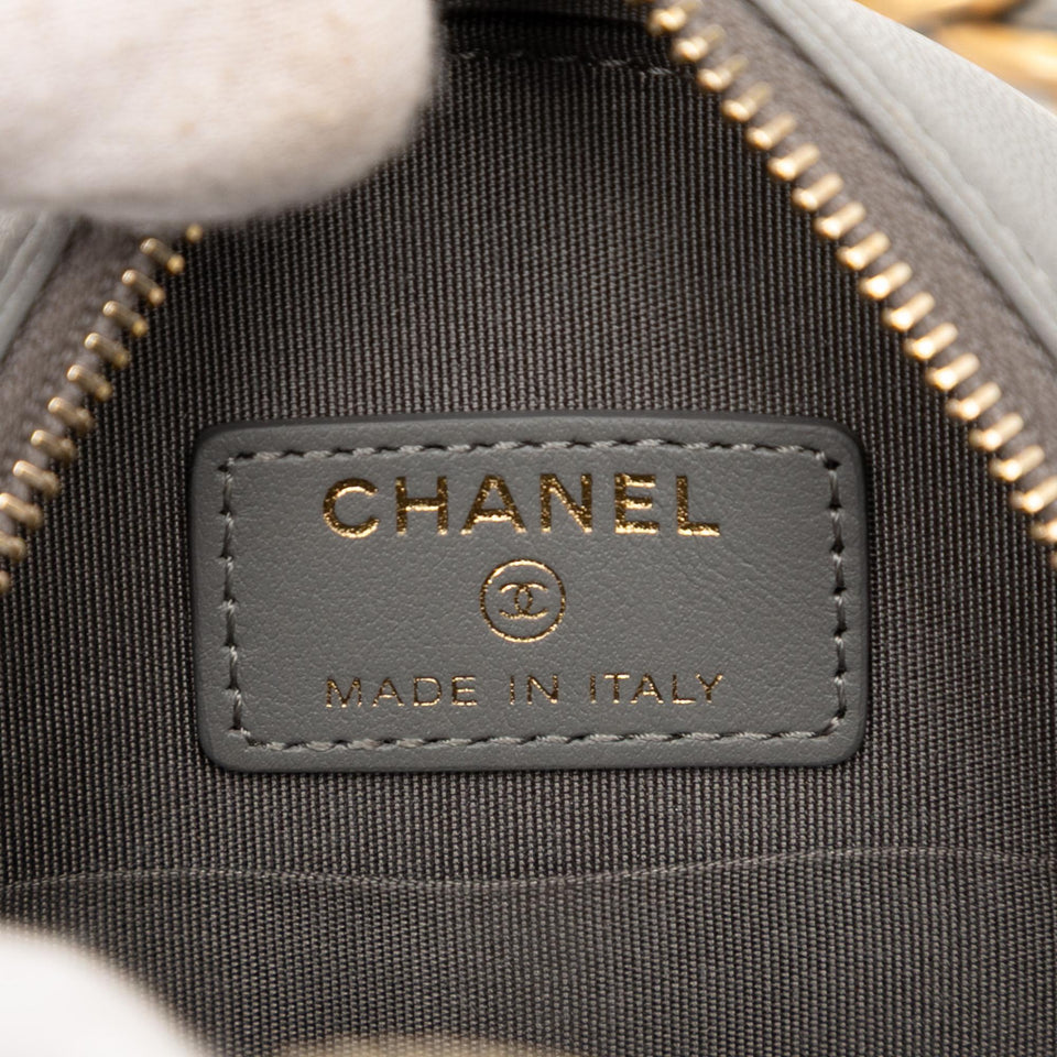 Chanel Lambskin 19 Round Clutch with Chain