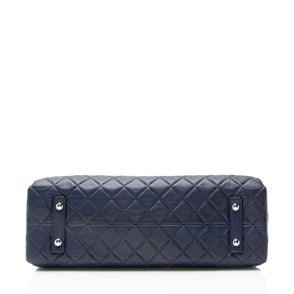Chanel Lambskin 3 Accordion Shopping Tote