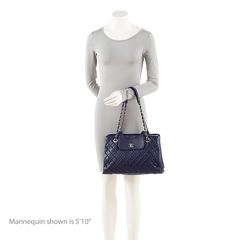 Chanel Lambskin 3 Accordion Shopping Tote