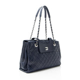 Chanel Lambskin 3 Accordion Shopping Tote