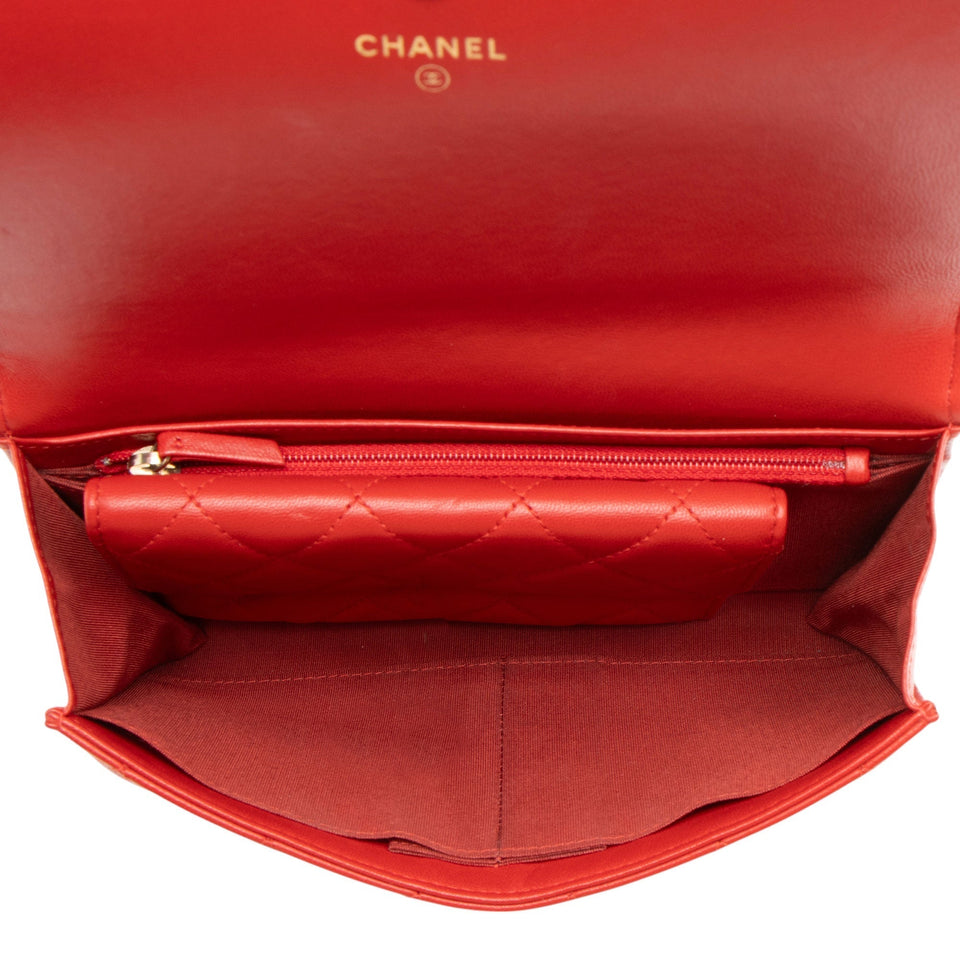 Chanel Lambskin Boy Clutch on Chain