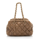 Chanel Lambskin Bubble Quilt Satchel