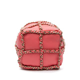 Chanel Lambskin CC Chain Frame Drawstring Bucket Bag