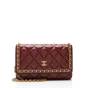 Chanel Lambskin Chain Around Classic Wallet on Chain