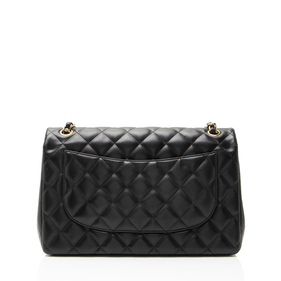 Chanel Lambskin Classic Jumbo Double Flap Bag