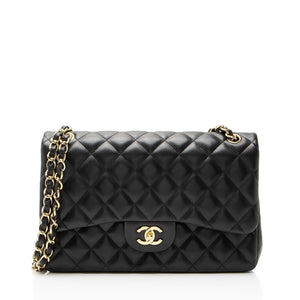 Chanel Lambskin Classic Jumbo Double Flap Bag