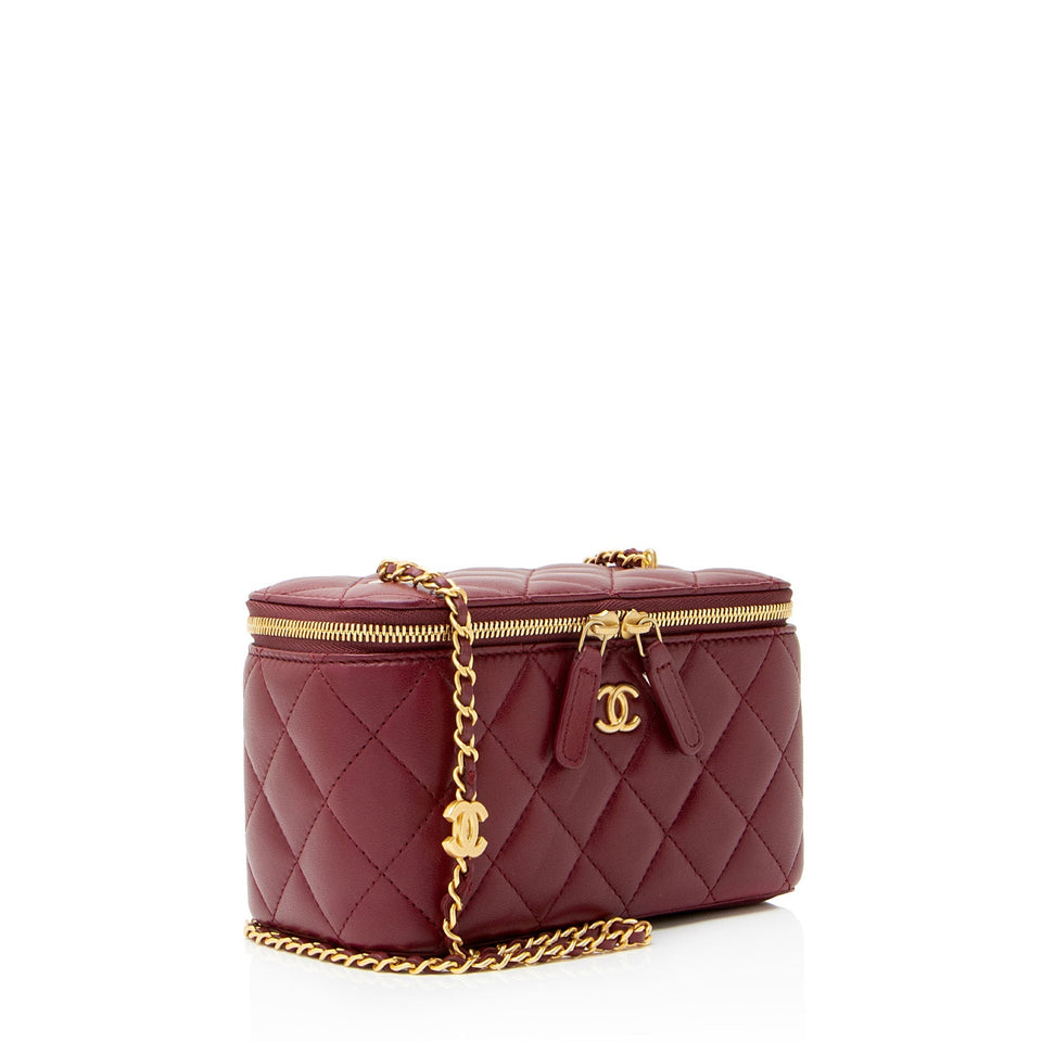Chanel Lambskin Coco Hearts Small Vanity Case