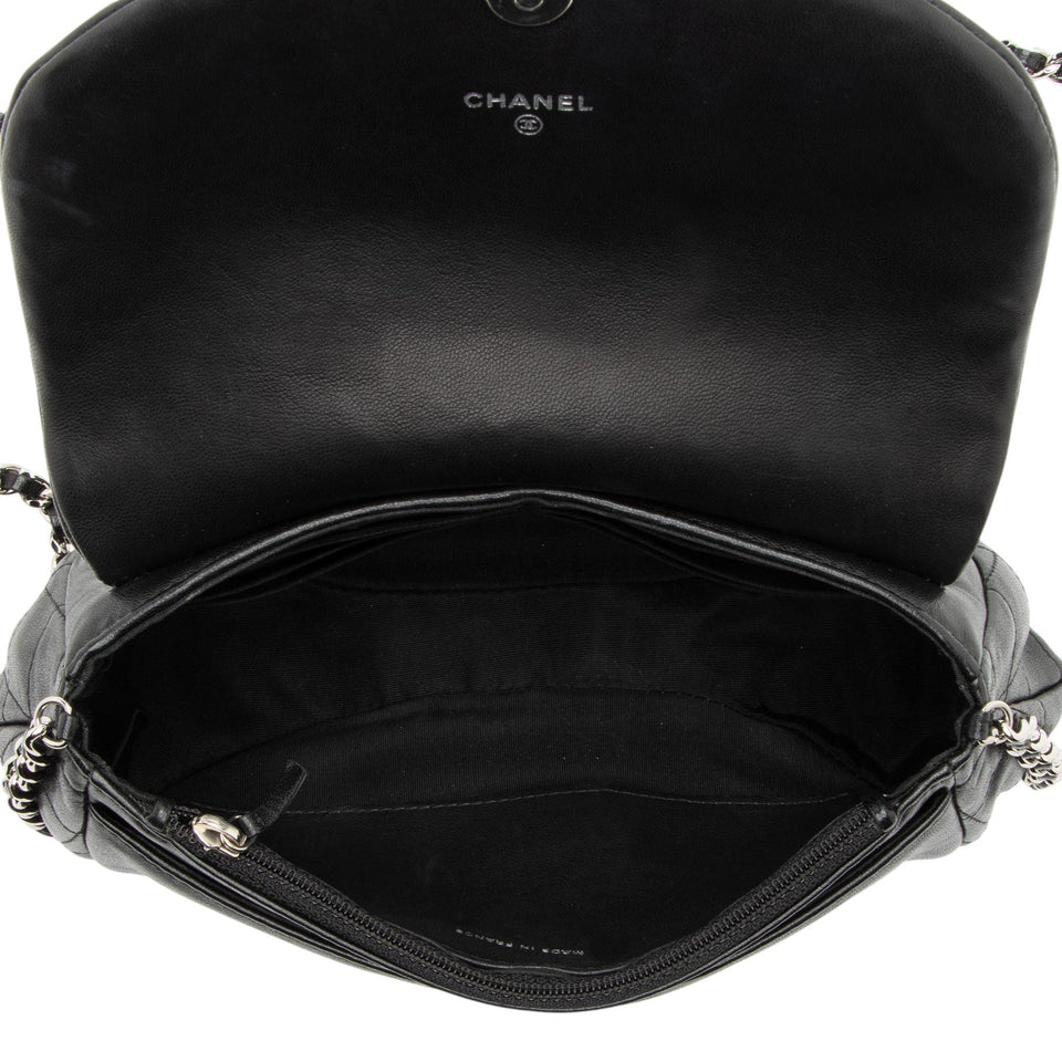 Chanel Lambskin Half Moon Wallet on Chain