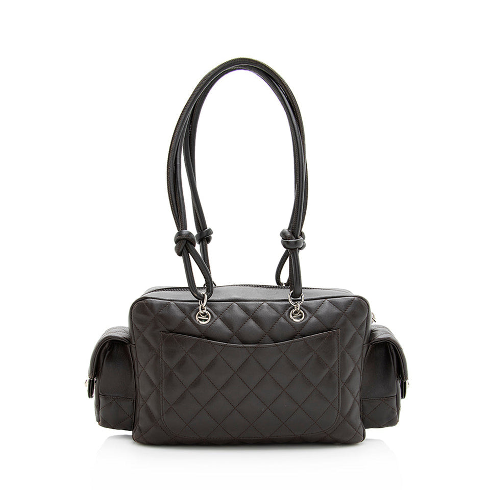 Chanel Lambskin Ligne Cambon Mini Reporter Satchel (SHF-19510)