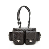 Chanel Lambskin Ligne Cambon Mini Reporter Satchel (SHF-19510)