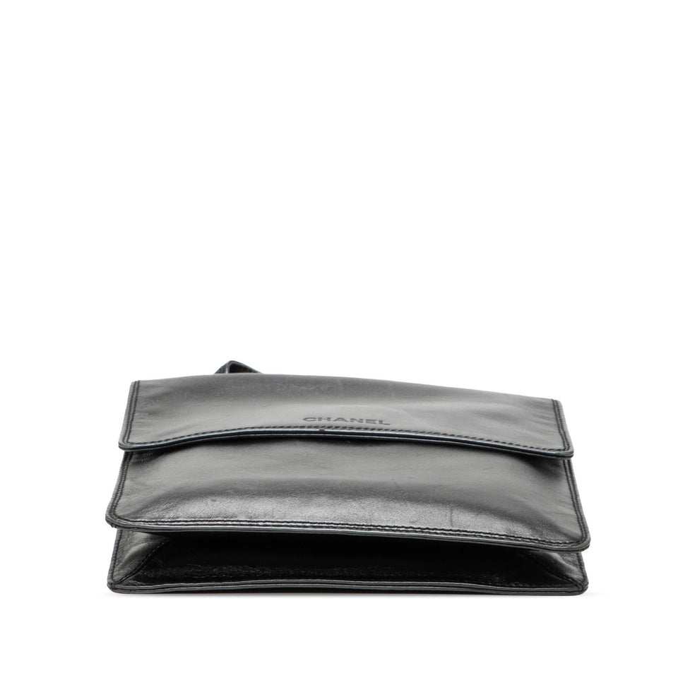 Chanel Lambskin Logo Messenger Bag