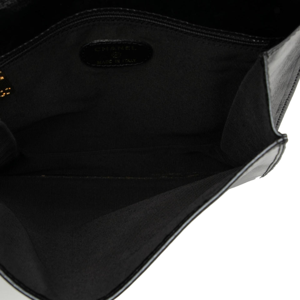 Chanel Lambskin Logo Messenger Bag
