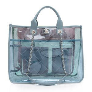 Chanel Lambskin PVC Coco Splash Medium Tote (SHF-y19ZqH)