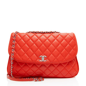 Chanel Lambskin Pagode Piping Flap Bag