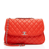 Chanel Lambskin Pagode Piping Flap Bag