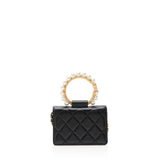 Chanel Lambskin Pearl Crown Clutch with Chain
