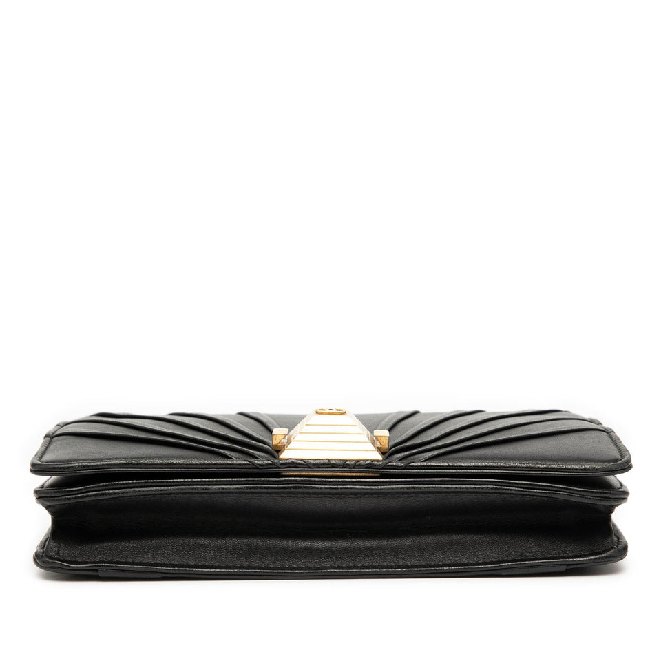 Chanel Lambskin Pyramid Wallet On Chain