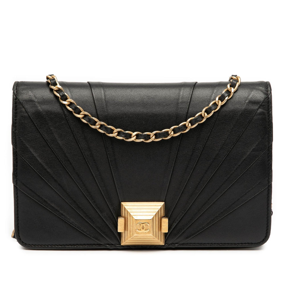 Chanel Lambskin Pyramid Wallet On Chain
