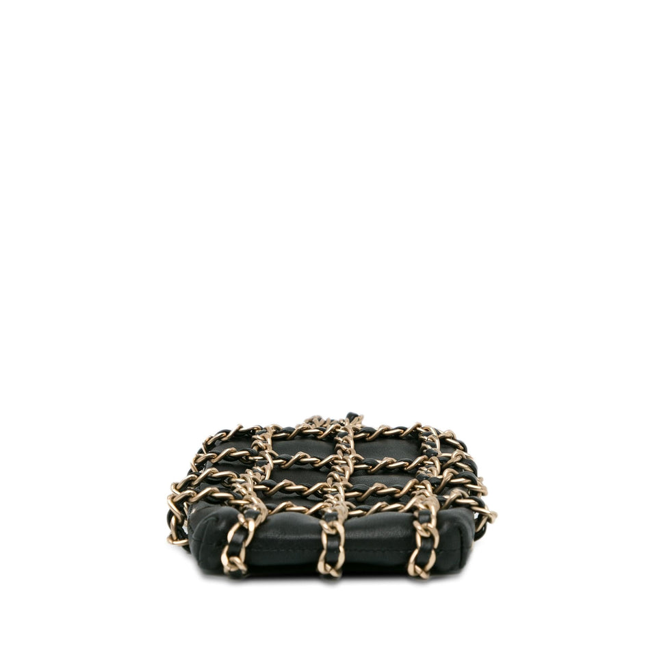 Chanel Lambskin Tech Me Out Clutch With Chain (SHG-lnyegU)