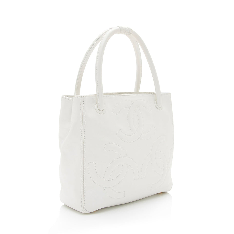 Chanel Lambskin Triple CC Small Tote (SHF-roydAT)