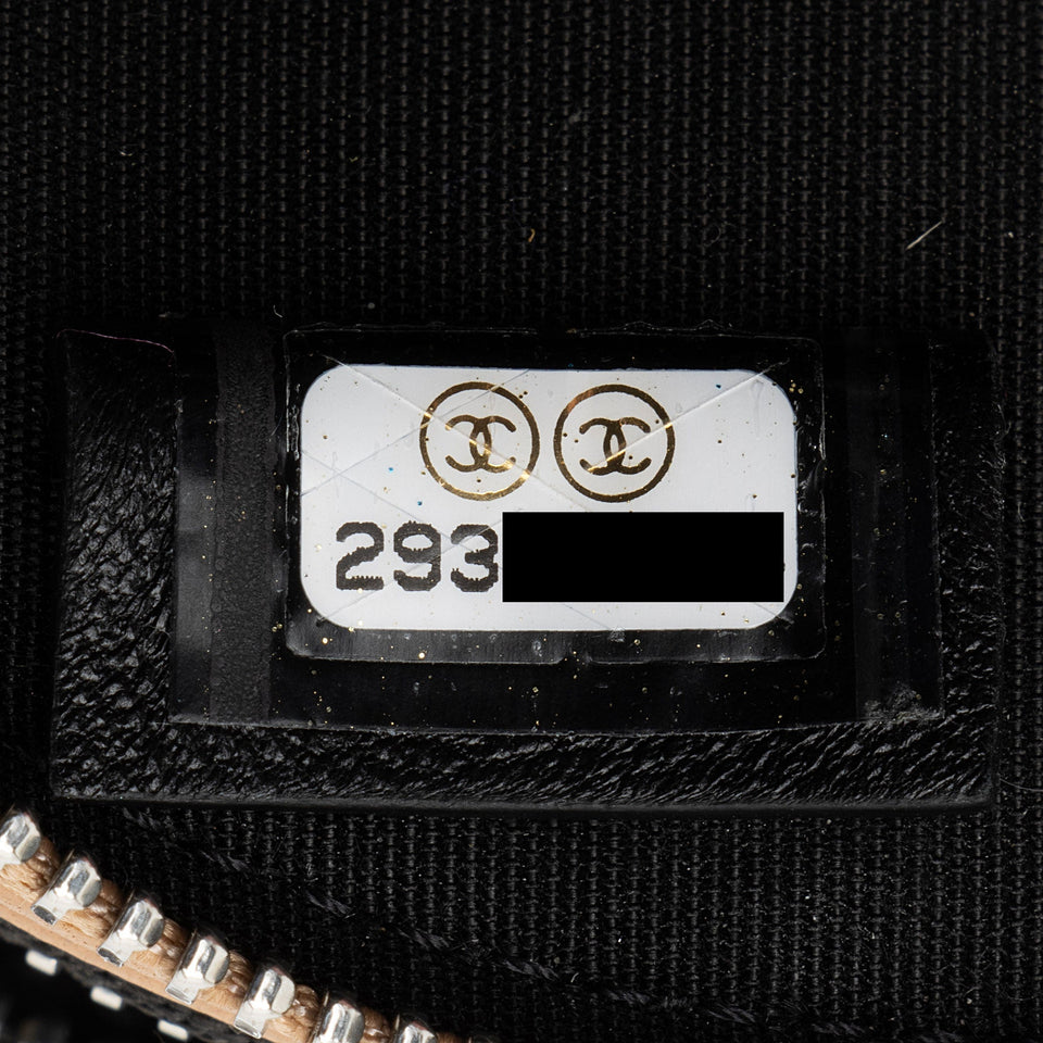 Chanel Lambskin Triple Zip Round Clutch with Chain