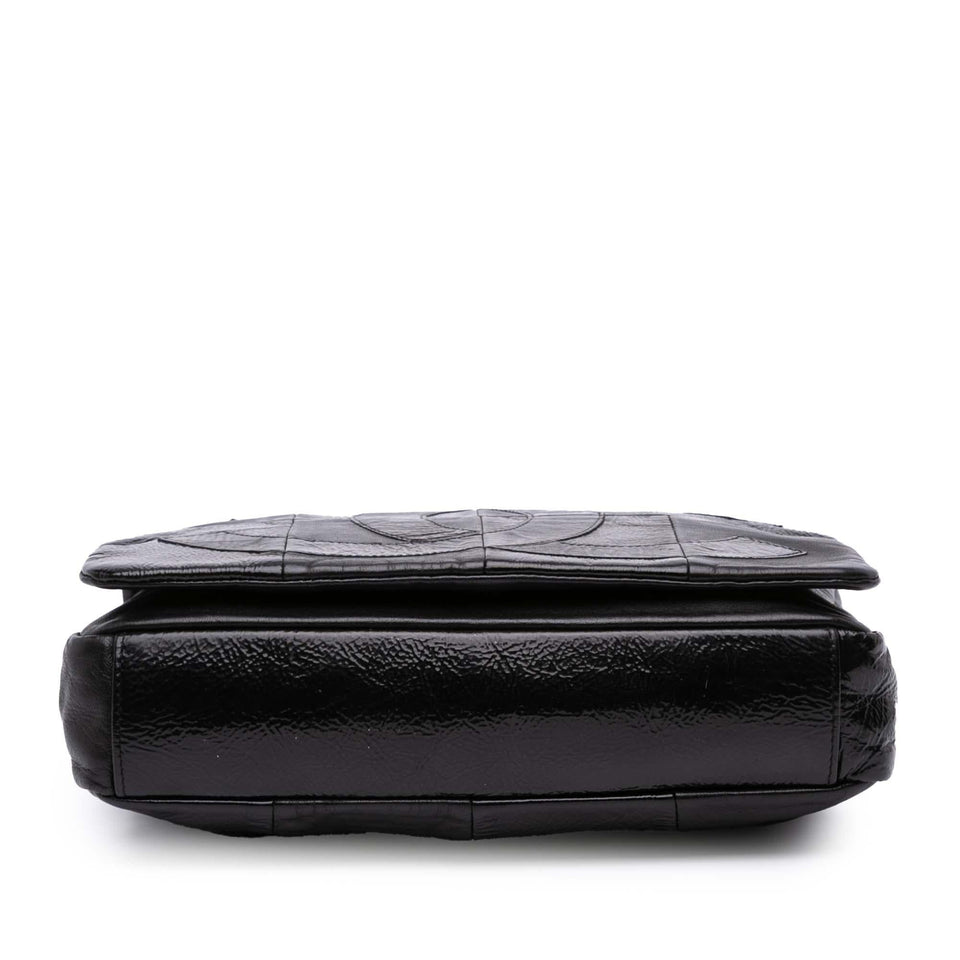 Chanel Lambskin and Patent Patchwork Brooklyn Flap