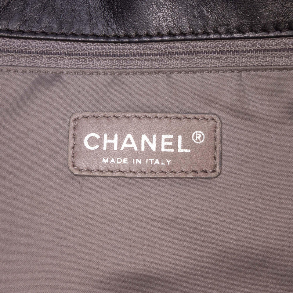 Chanel Lambskin and Patent Patchwork Brooklyn Flap