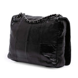 Chanel Lambskin and Patent Patchwork Brooklyn Flap