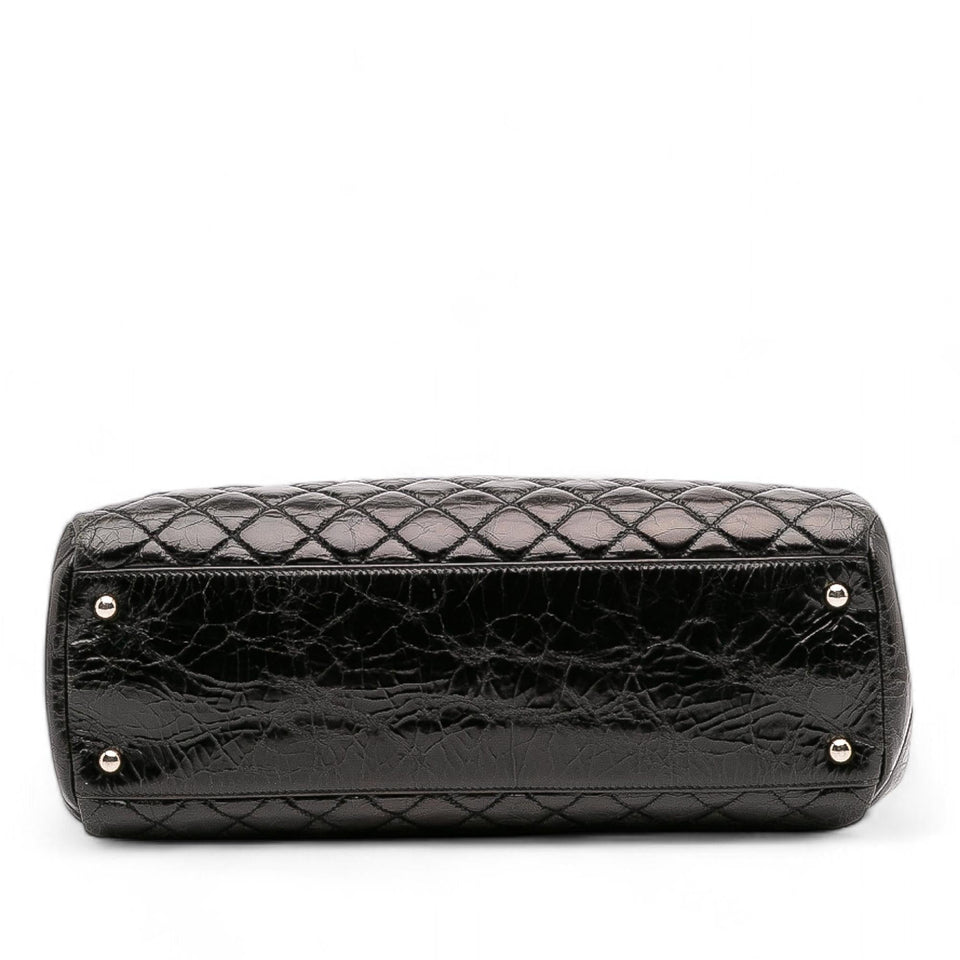 Chanel Large Aged Calfskin Just Mademoiselle Bowling Bag