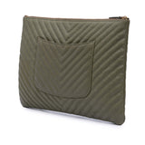 Chanel Large CC Chevron Calfskin O Case Clutch