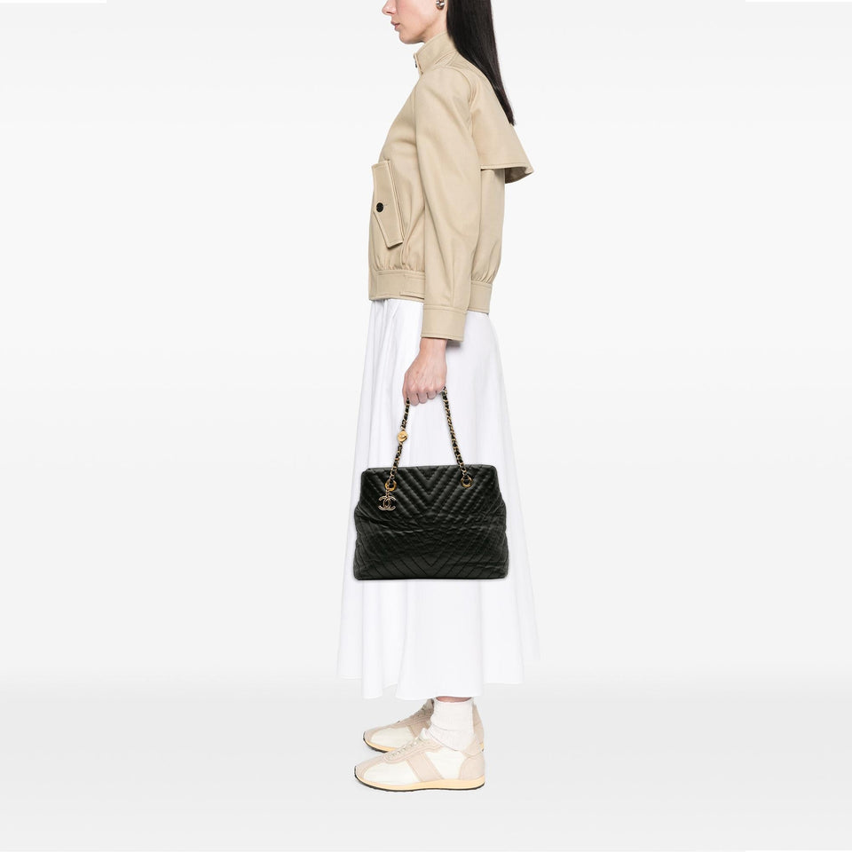 Chanel Large Chevron Calfskin Surpique Tote