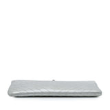 Chanel Large Chevron Metallic Lambskin Mademoiselle Zip Clutch