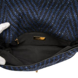 Chanel Large Chevron Tweed Sequin 19 Flap