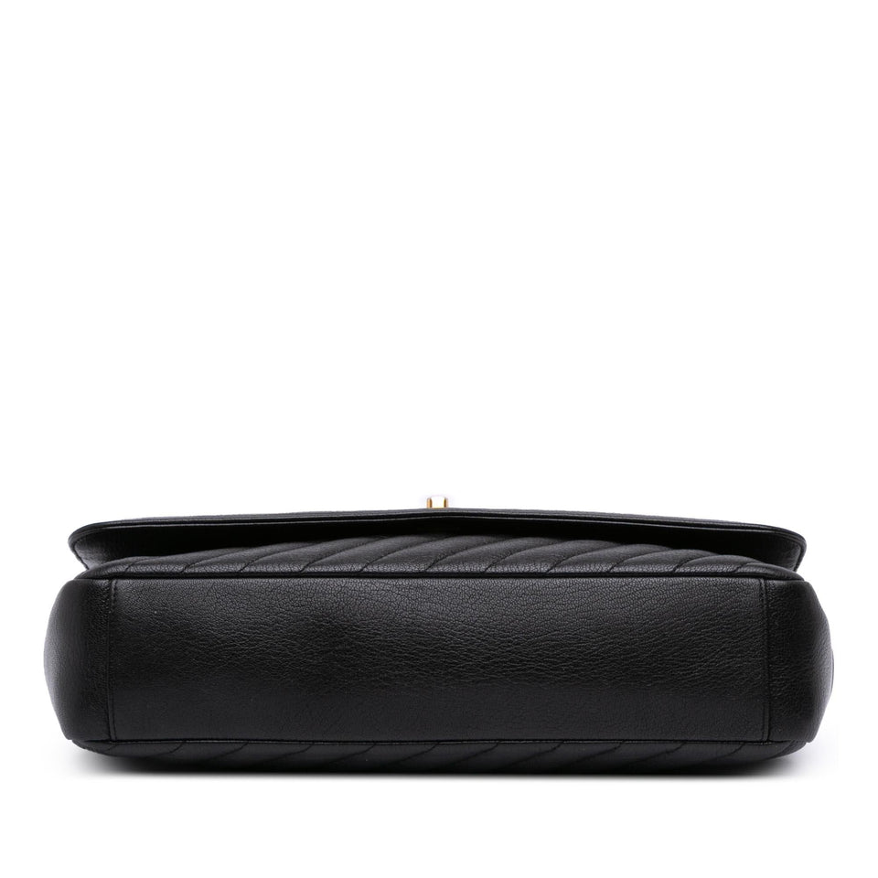 Chanel Large Diagonal Quilted Goatskin Flap