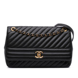 Chanel Large Diagonal Quilted Goatskin Flap