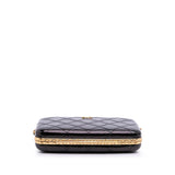 Chanel Large Glazed Goatskin Box With Chain