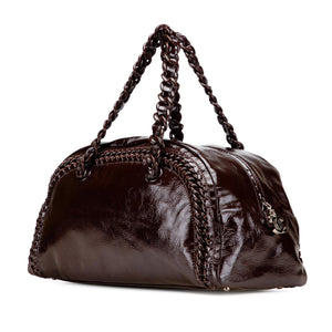 Chanel Large Patent Luxe Ligne Bowler Bag