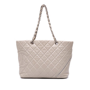 Chanel Large Quilted Aged Calfskin Cotton Club Tote