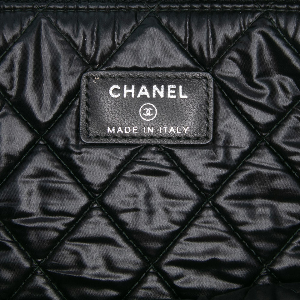 Chanel Large Quilted Caviar Boy O Case Clutch