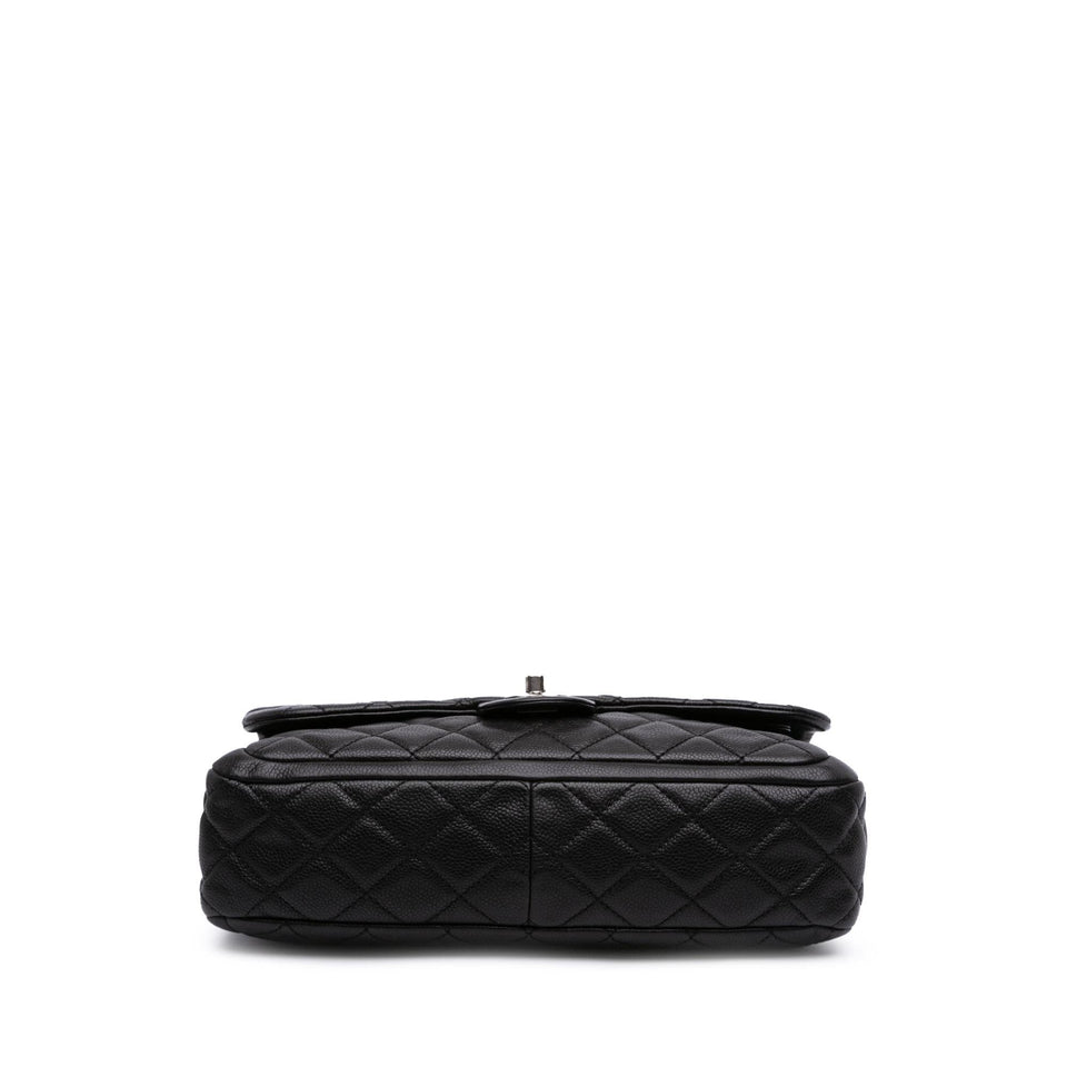 Chanel Large Quilted Caviar Now and Forever Flap
