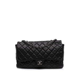Chanel Large Quilted Caviar Now and Forever Flap