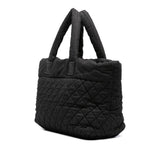 Chanel Large Quilted Denim Coco Cocoon Tote