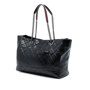 Chanel Large Quilted Glazed Calfskin Duo Color Tote
