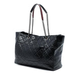 Chanel Large Quilted Glazed Calfskin Duo Color Tote
