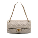 Chanel Large Quilted Iridescent Calfskin Coco Pleats Flap