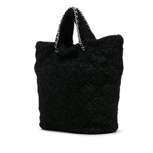 Chanel Large Quilted Knit Pluto Glitter Satchel